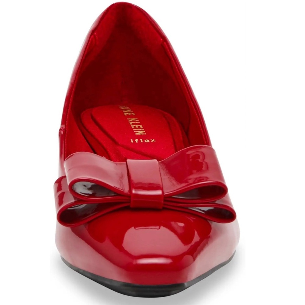 NWT - Anne Klein Women’s Red Theresa Bow High Heels, Size - 6.5 - Picture 2 of 7